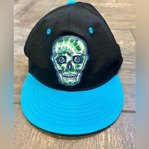 Shawn White  Hat Youth 4-14 Black Embroidered Casual Skull Tie Dye